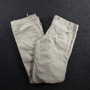 Victorias Secret PINK Cargo Pants Womens 2 Khaki Tan Low Rise Drawstring Y2K